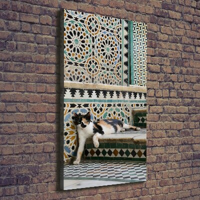 Wall art canvas large Cat in Morocco