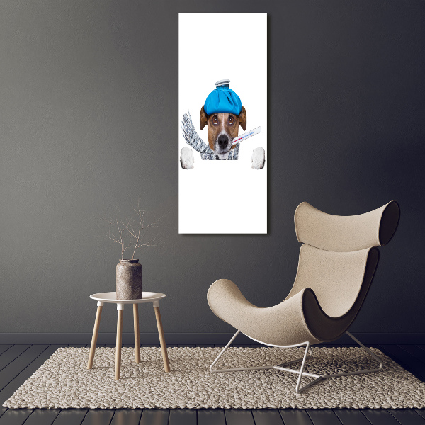 Wall art canvas large Sick dog