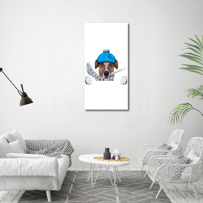 Wall art canvas large Sick dog