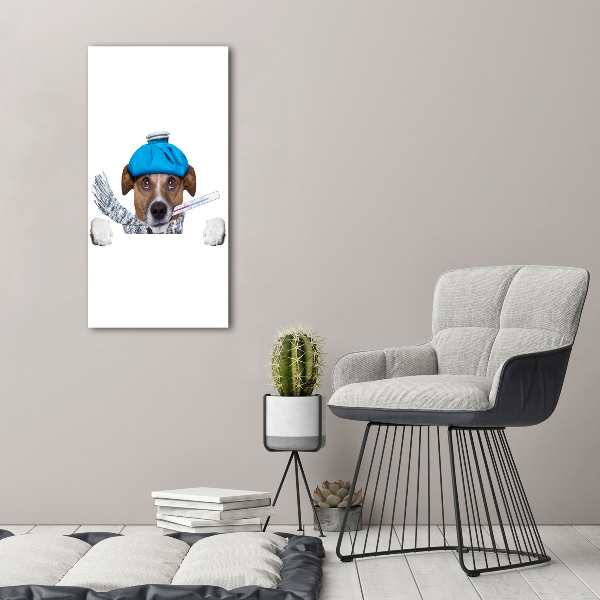 Wall art canvas large Sick dog