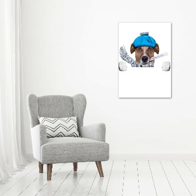 Wall art canvas large Sick dog