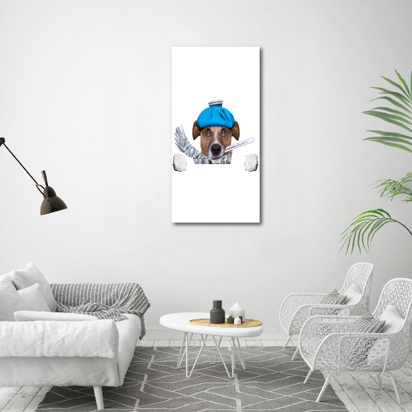 Wall art canvas large Sick dog