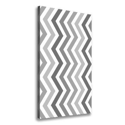 Canvas print Gray zigzags