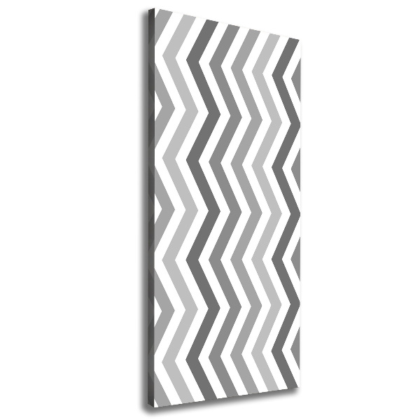 Canvas print Gray zigzags