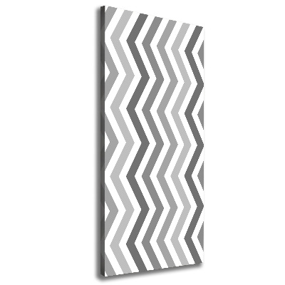 Canvas print Gray zigzags