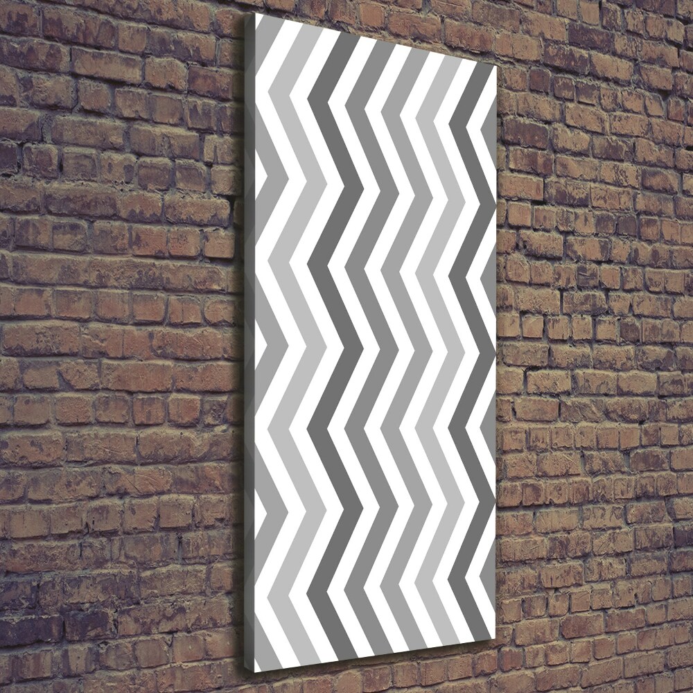 Canvas print Gray zigzags