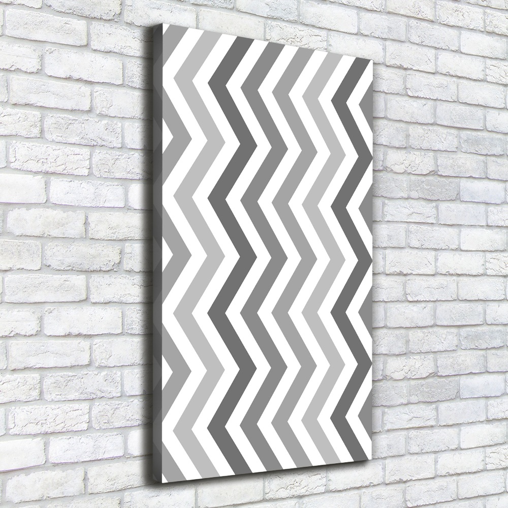 Canvas print Gray zigzags