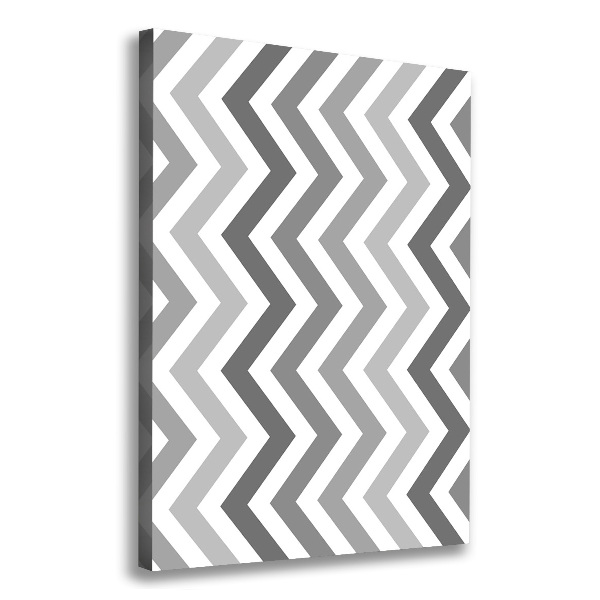 Canvas print Gray zigzags