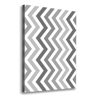 Canvas print Gray zigzags