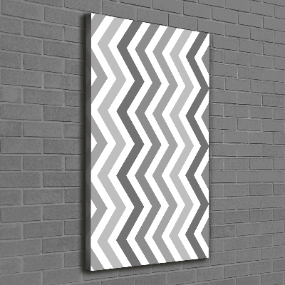 Canvas print Gray zigzags