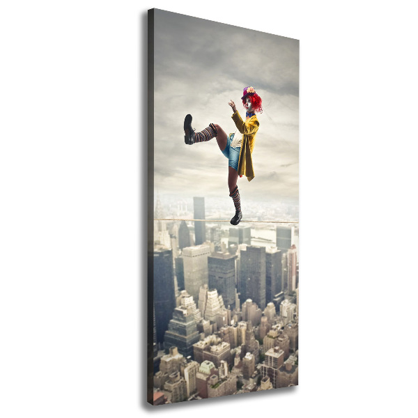 Canvas print Clown on the rope