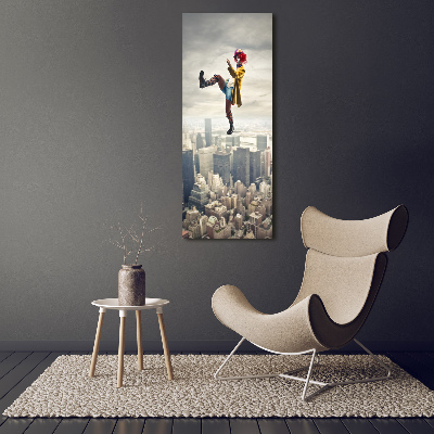 Canvas print Clown on the rope