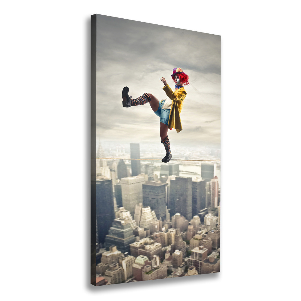 Canvas print Clown on the rope