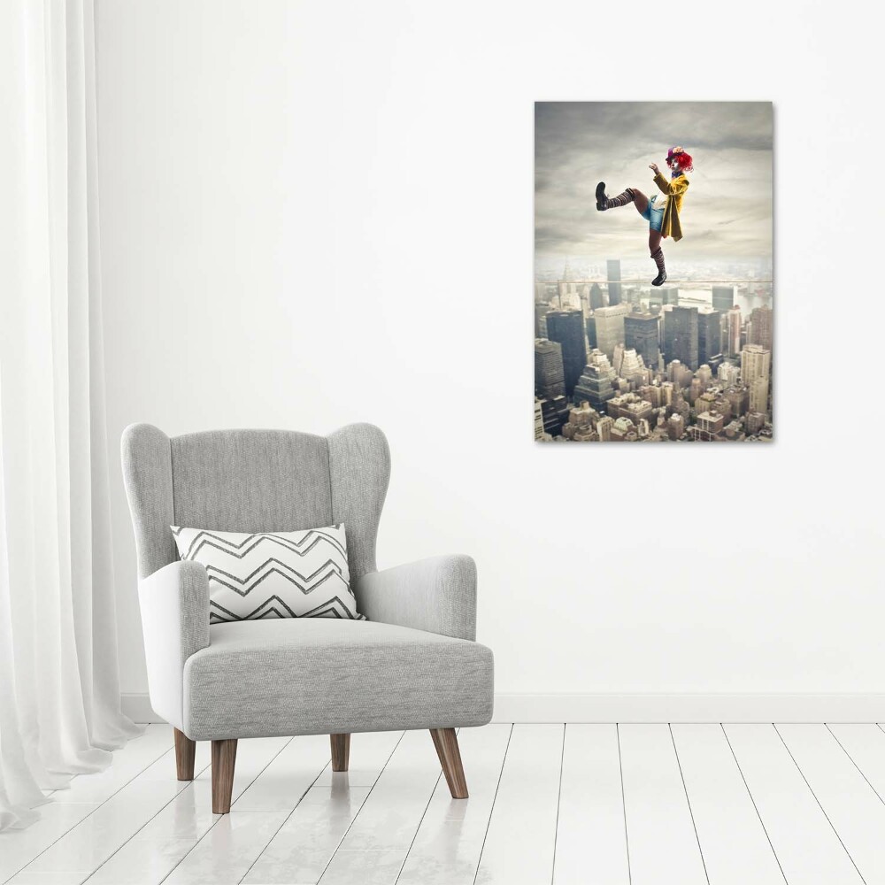 Canvas print Clown on the rope