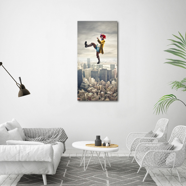 Canvas print Clown on the rope