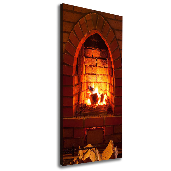 Canvas wall art Fire in the fireplace