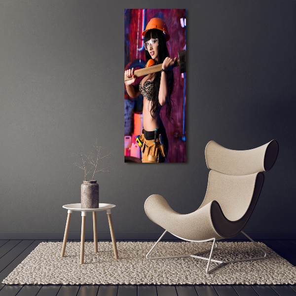 Large canvas wall art Worker woman