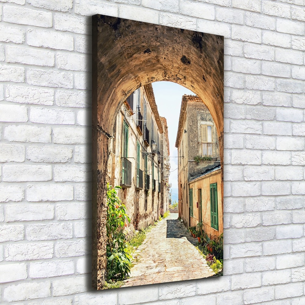 Large canvas wall art Italian streets