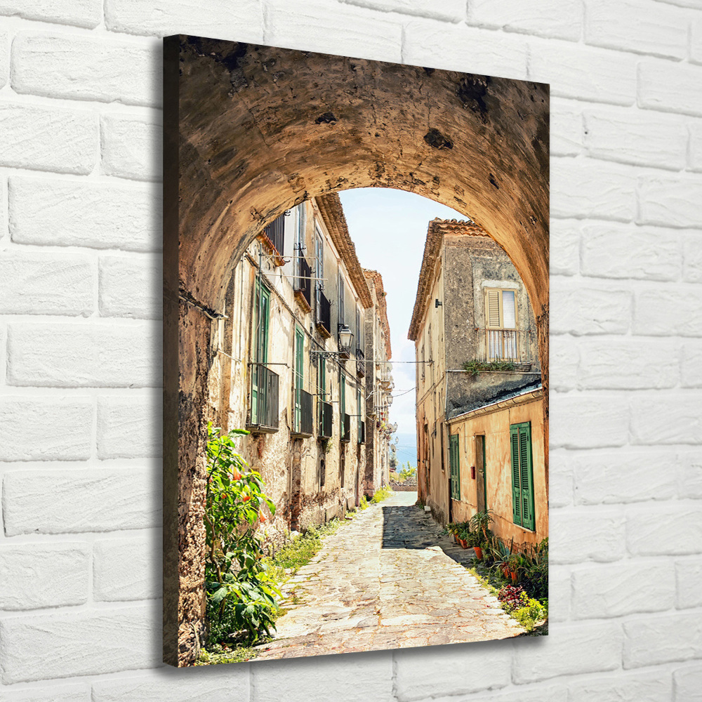 Large canvas wall art Italian streets