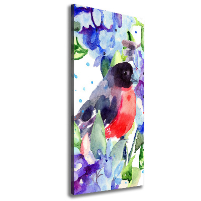 Large canvas wall art Birds and flowers