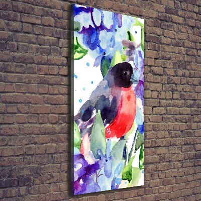 Large canvas wall art Birds and flowers