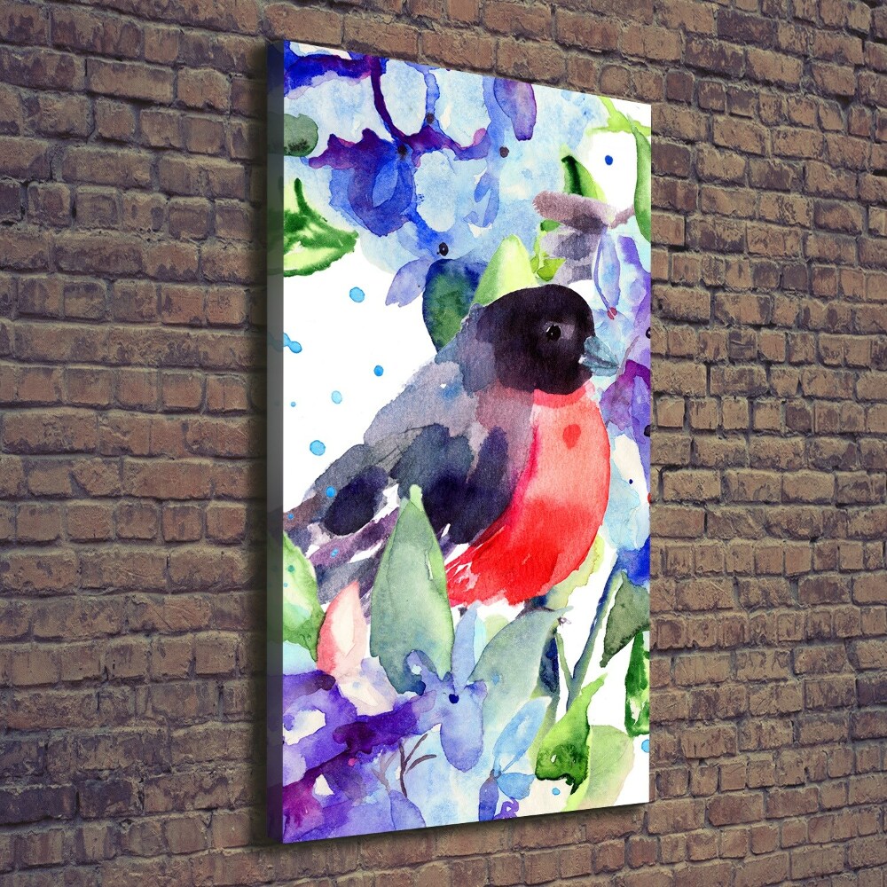 Large canvas wall art Birds and flowers