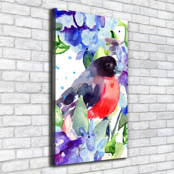 Large canvas wall art Birds and flowers