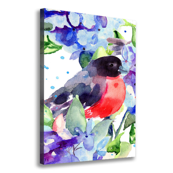 Large canvas wall art Birds and flowers