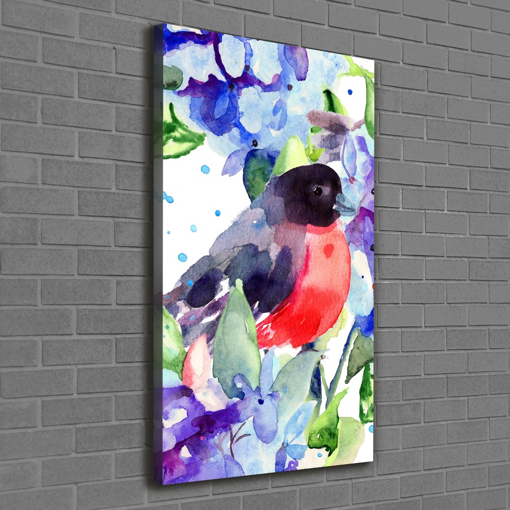 Large canvas wall art Birds and flowers