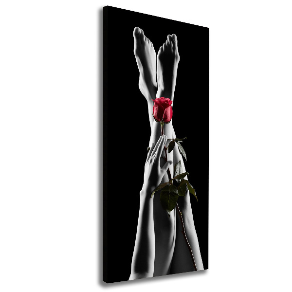 Canvas print Rose and feet