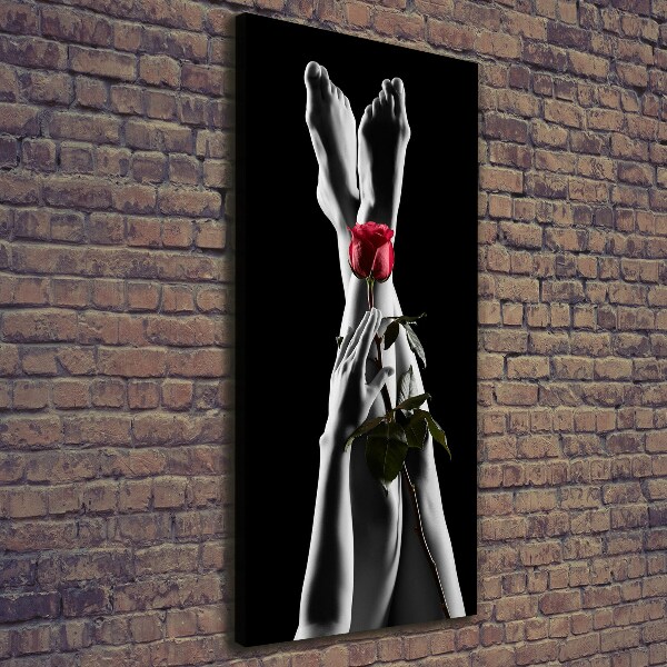 Canvas print Rose and feet