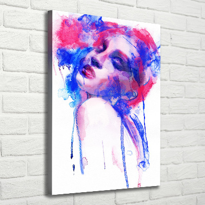 Wall art canvas large Abstraction woman