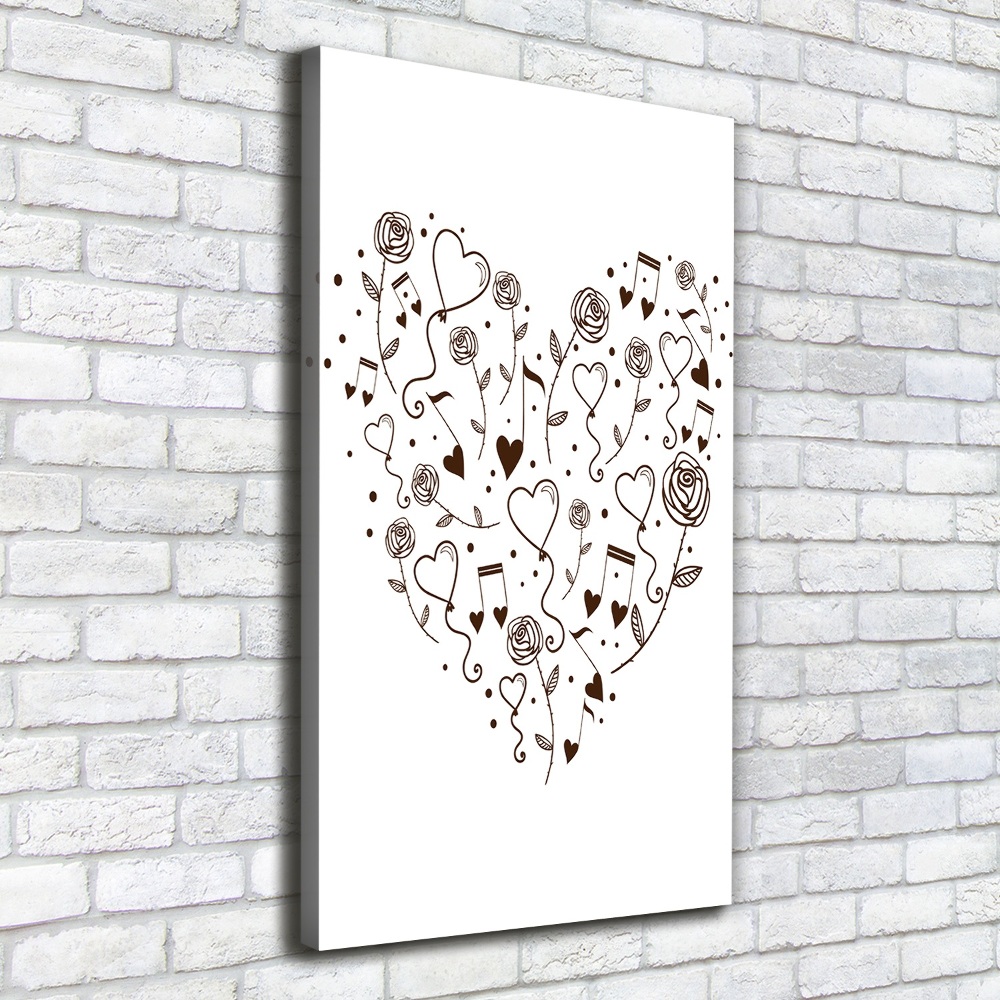 Canvas wall art Heart