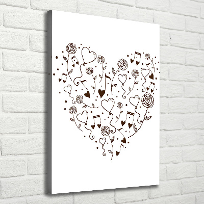 Canvas wall art Heart