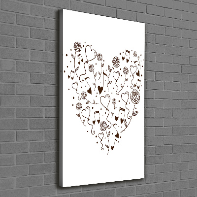 Canvas wall art Heart