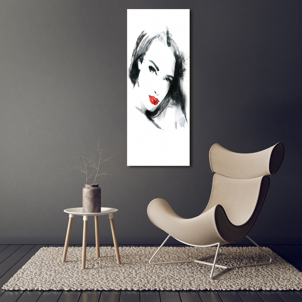 Large canvas wall art Portrait of a woman