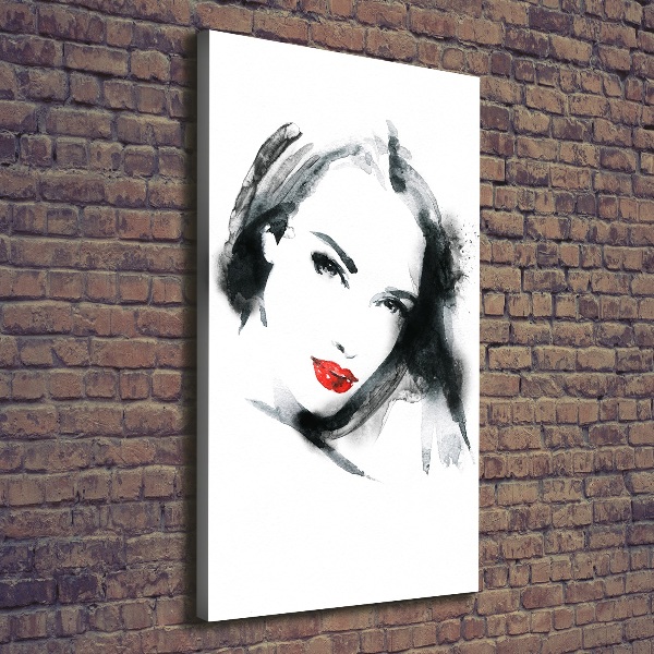 Large canvas wall art Portrait of a woman