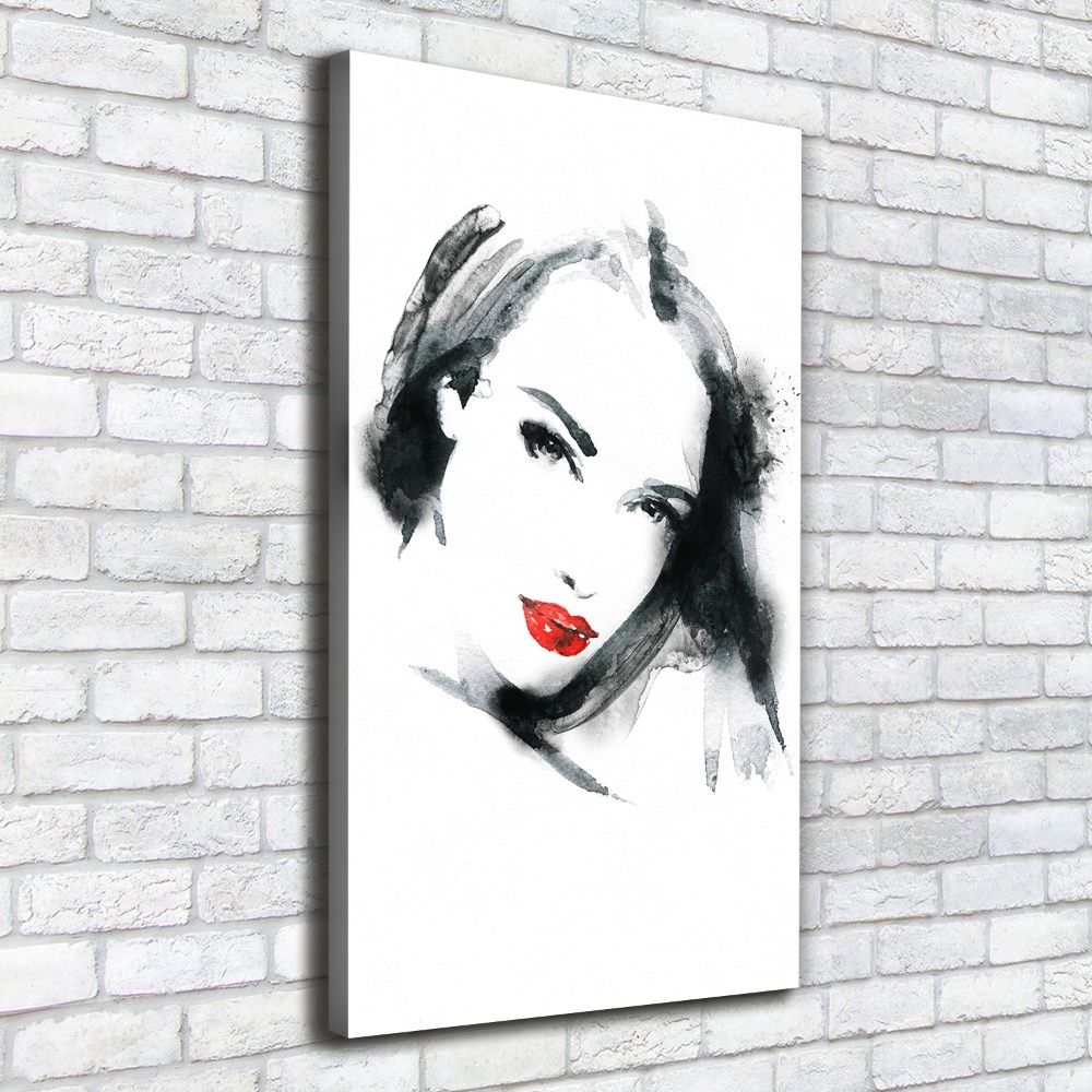 Large canvas wall art Portrait of a woman