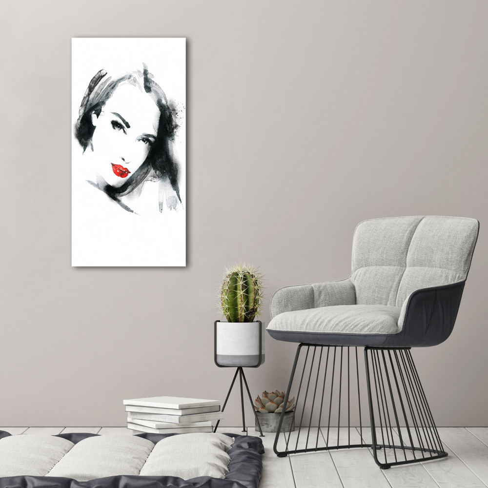 Large canvas wall art Portrait of a woman