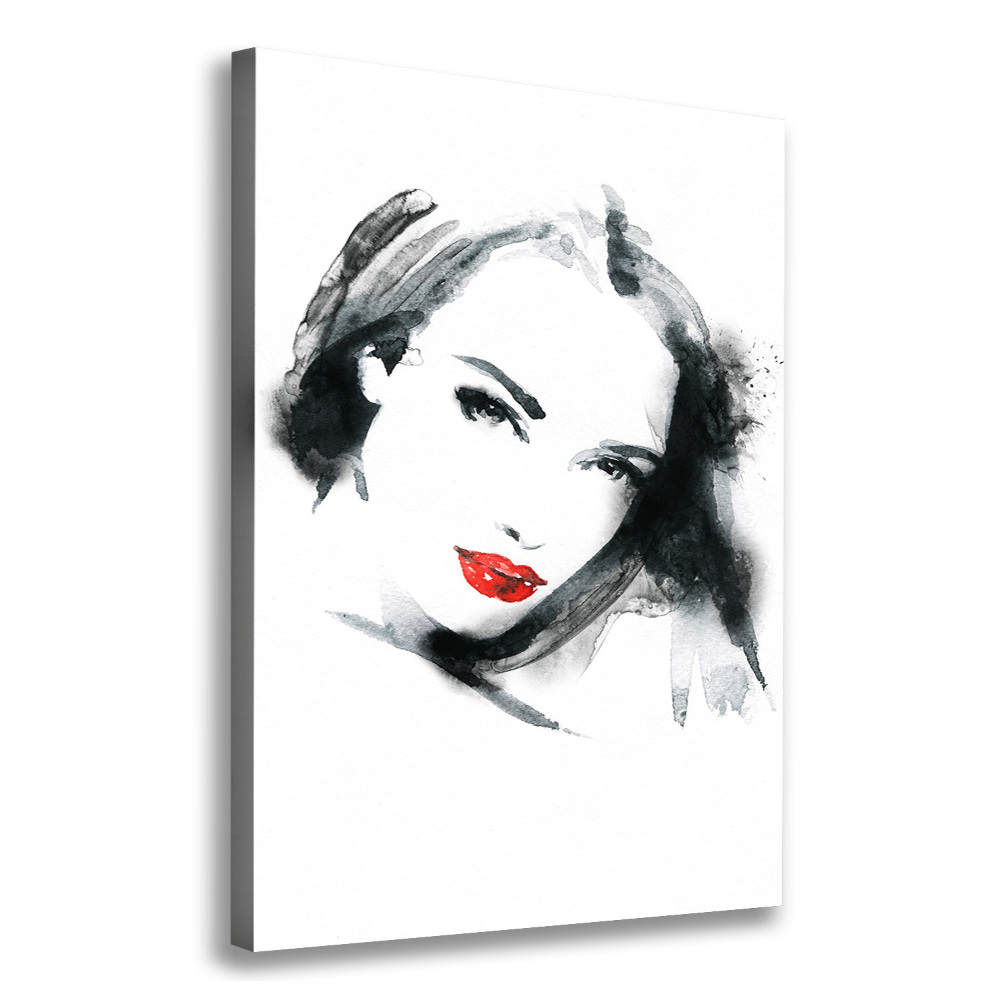 Large canvas wall art Portrait of a woman