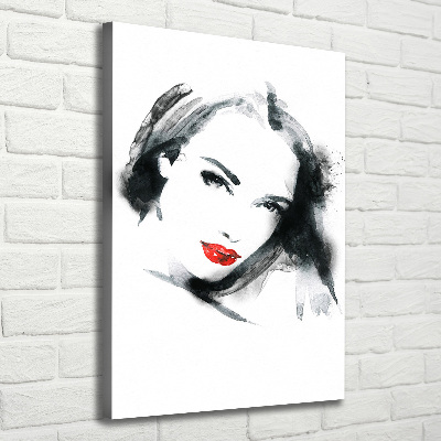 Large canvas wall art Portrait of a woman