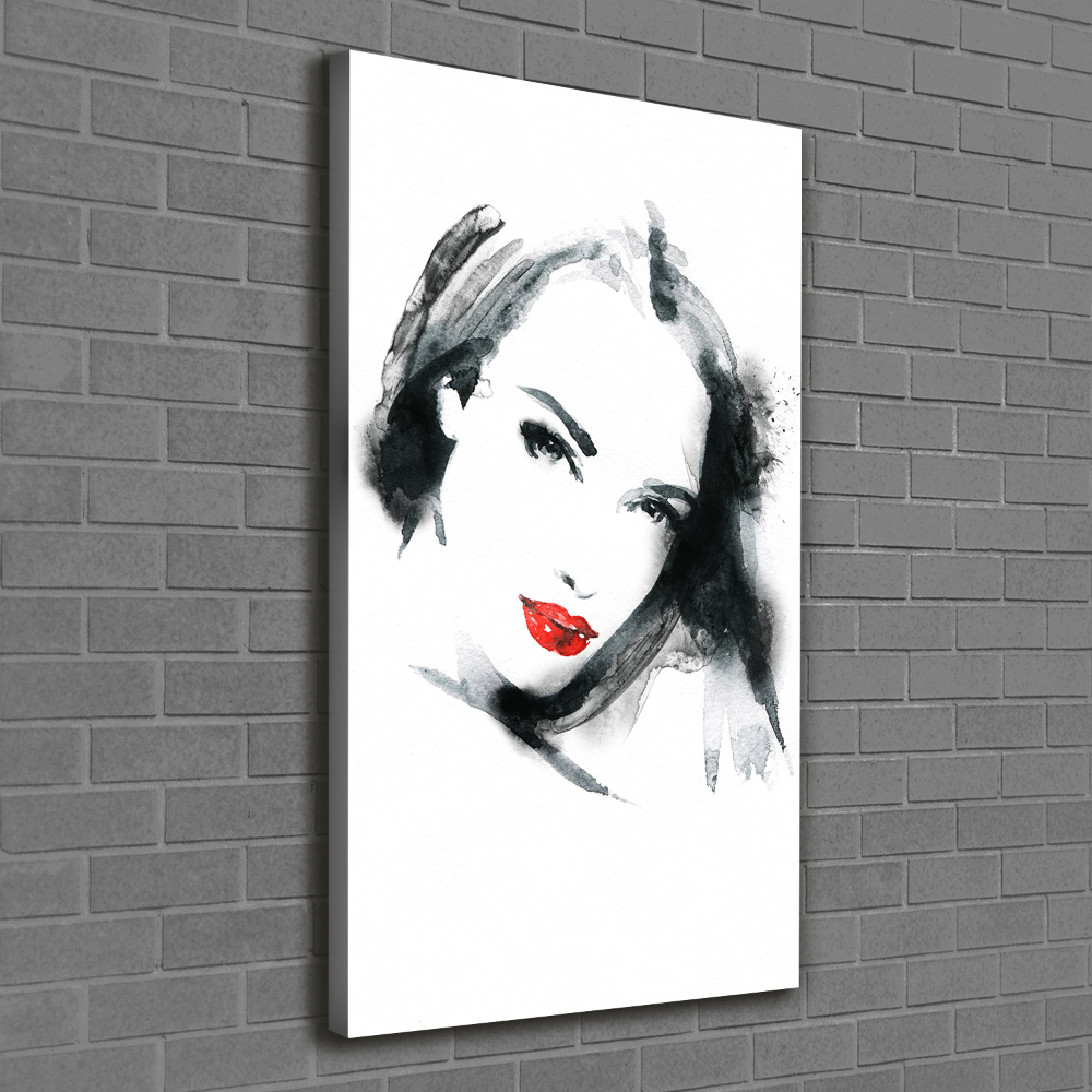 Large canvas wall art Portrait of a woman