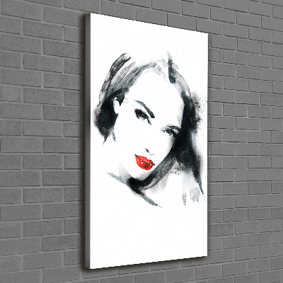 Large canvas wall art Portrait of a woman