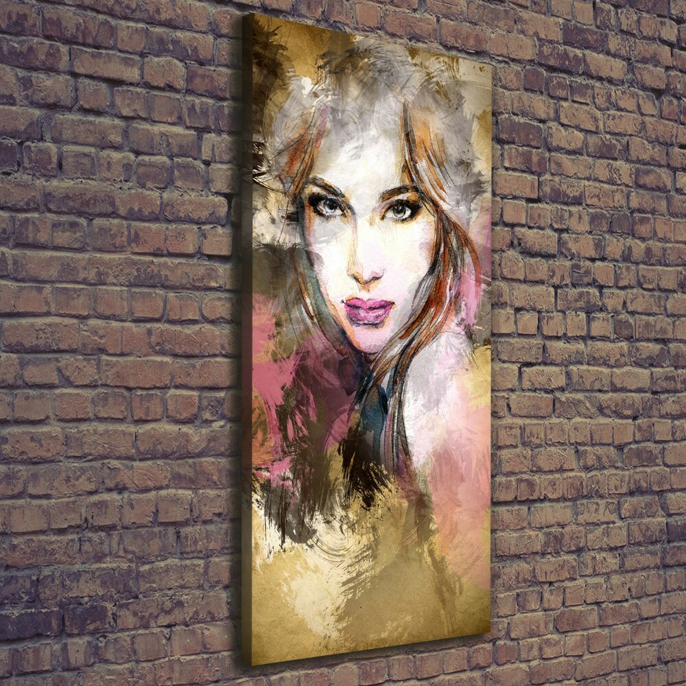 Large canvas wall art Abstraction woman