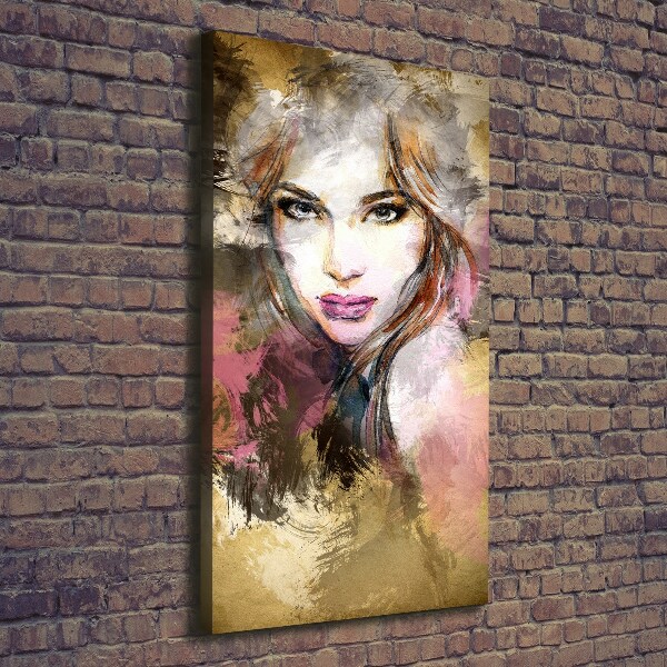 Large canvas wall art Abstraction woman