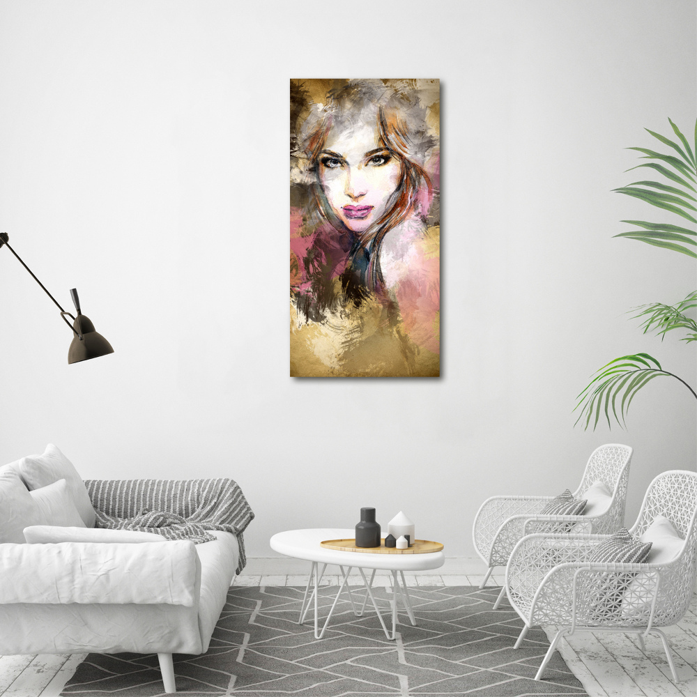 Large canvas wall art Abstraction woman