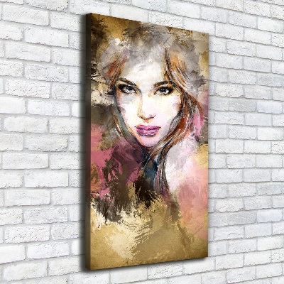 Large canvas wall art Abstraction woman