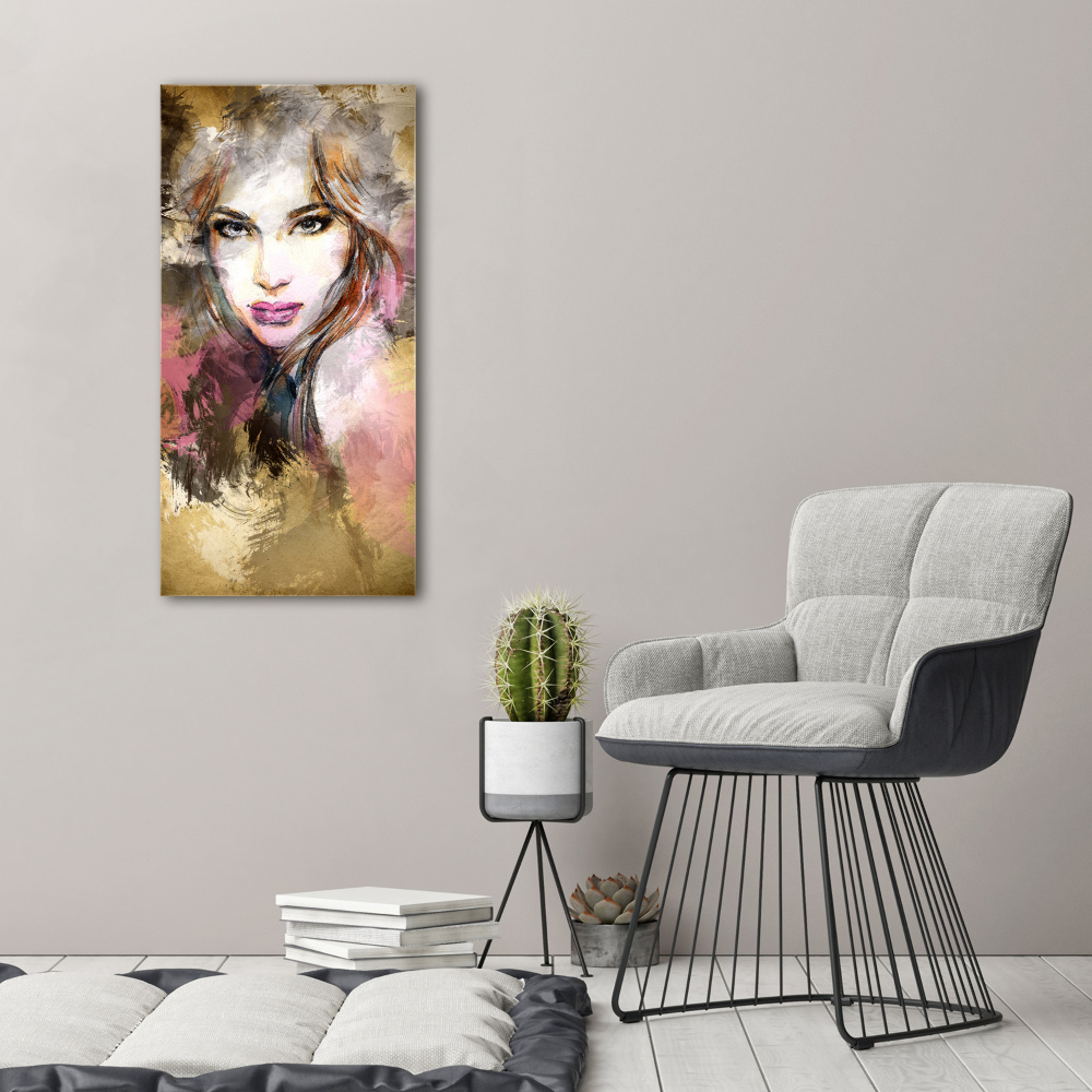 Large canvas wall art Abstraction woman