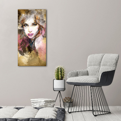 Large canvas wall art Abstraction woman