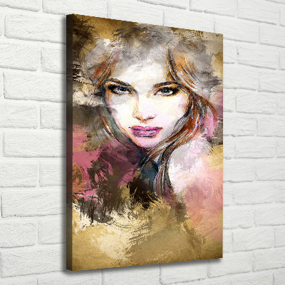 Large canvas wall art Abstraction woman